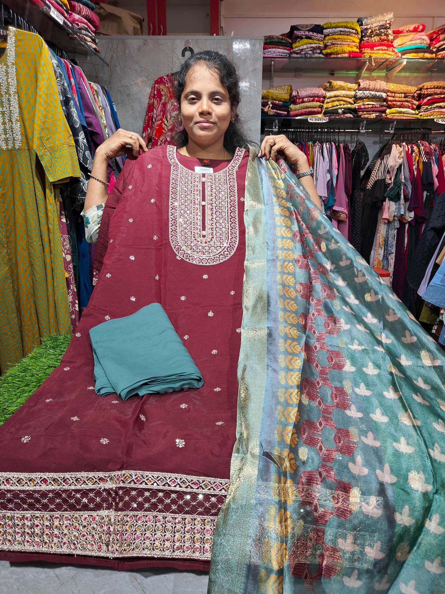 Trendy Silk Partywear Set for Women – Elegant Festive Wear – M to XXL – ₹699 – BSS699A