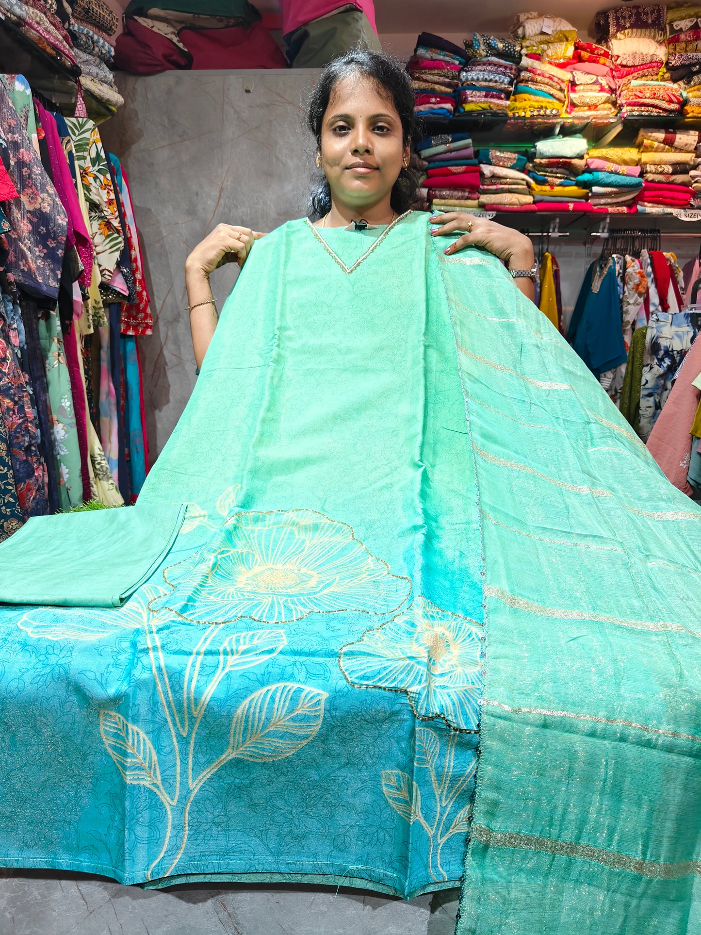 Silk Partywear Salwar Set with Grand Shawl | Elegant Ethnic Wear | Sizes M to XXL β βΉ999