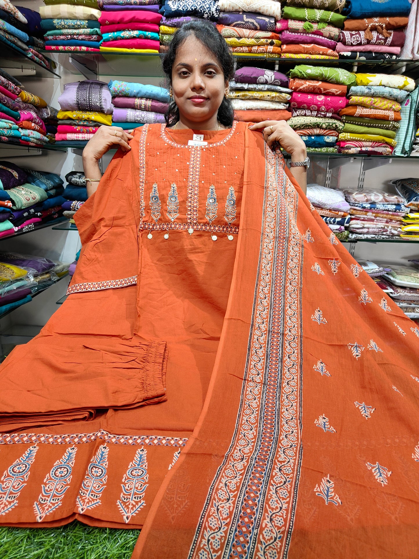 Pure Cotton Straight Cut Salwar Set 4XL to 7XL ₹899 | Plus Size PSCS73