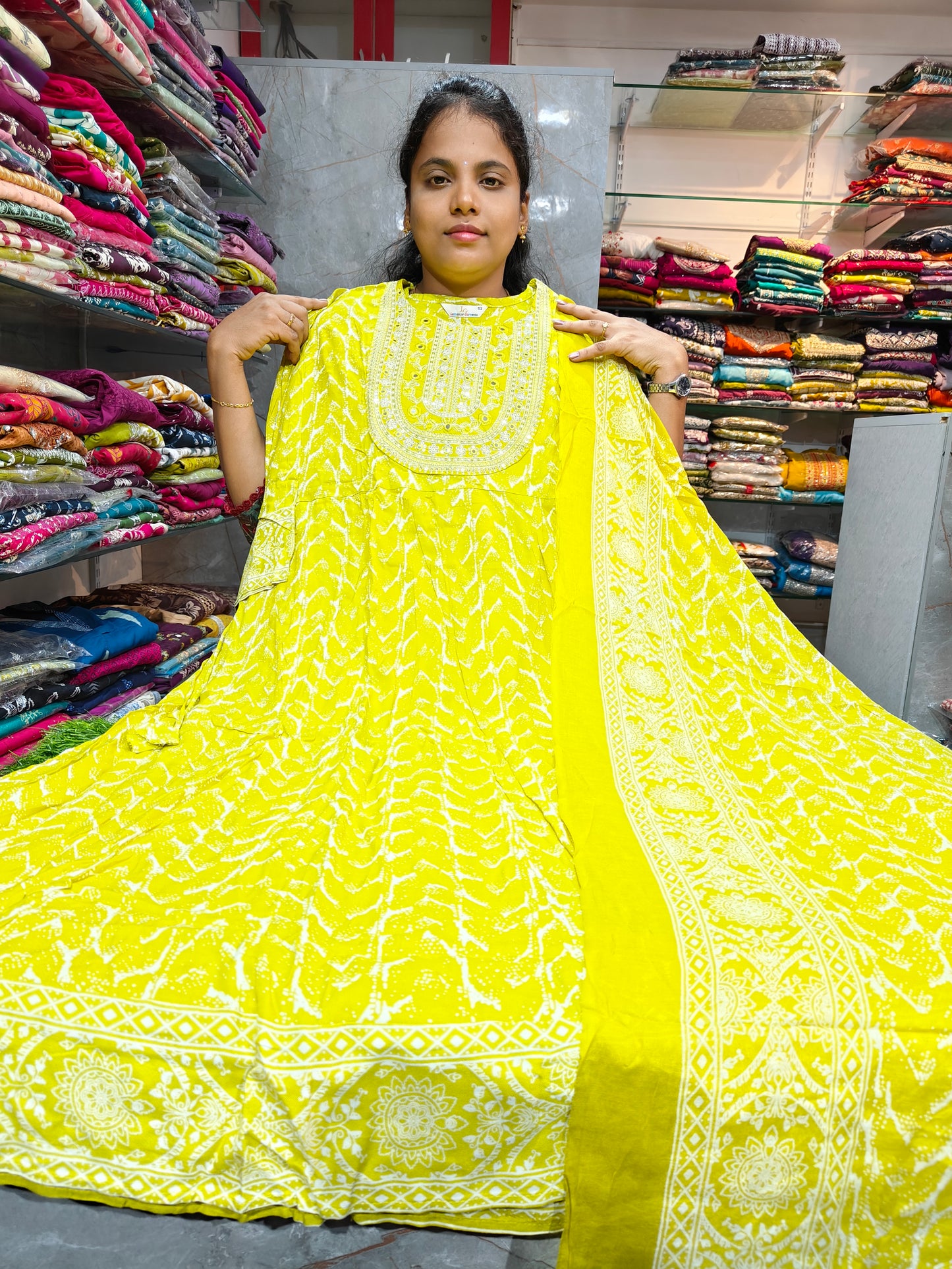 Rayon Cotton Anarkali Kurti with Dupatta | 4XL to 6XL PSTS11
