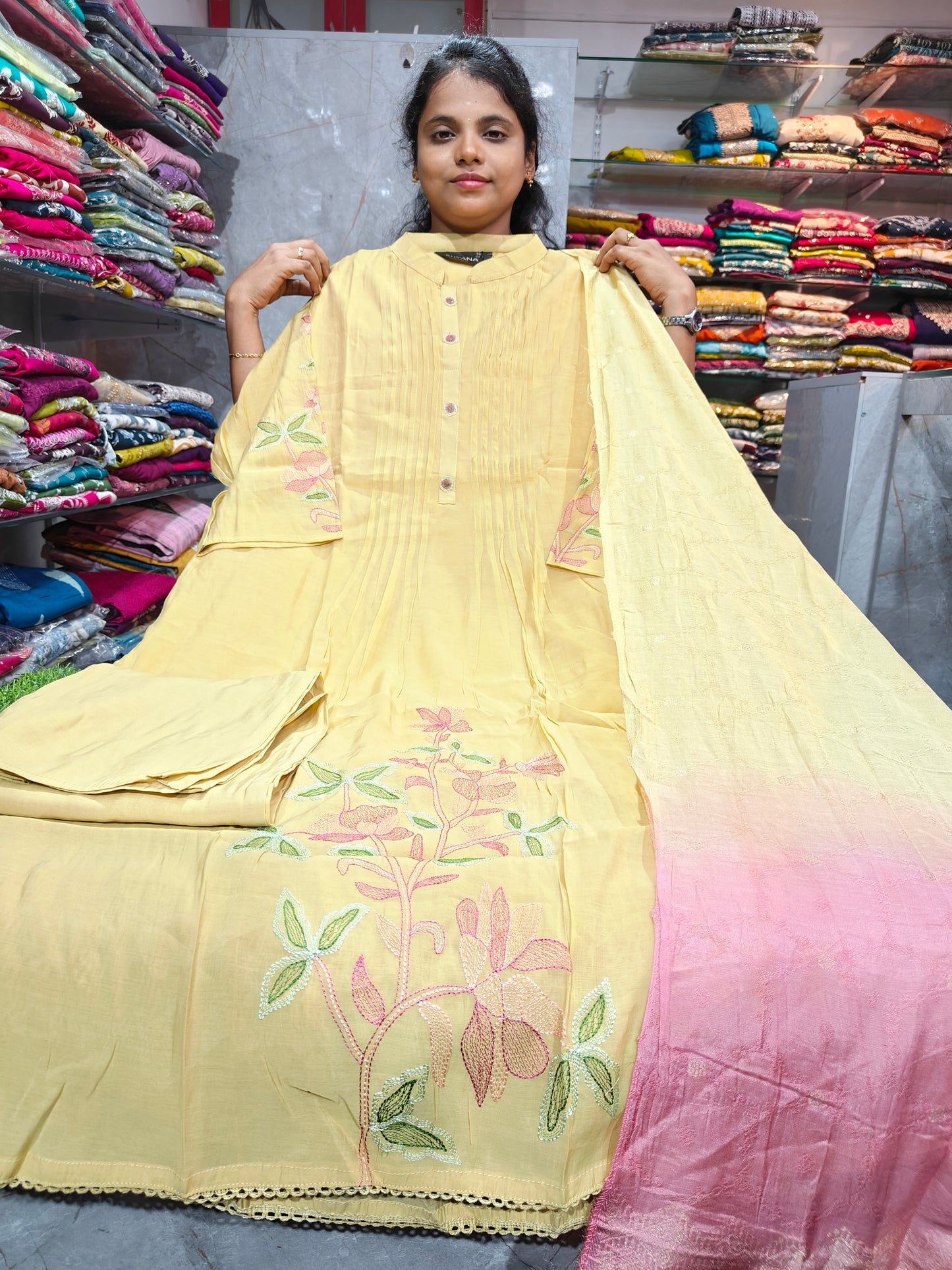 PSFS80 Collar Neck Embroidery Work Straight Cut Salwar Set for Women – Elegant Party Wear Ethnic Set | Plus Size 3XL to 5XL | Just ₹999