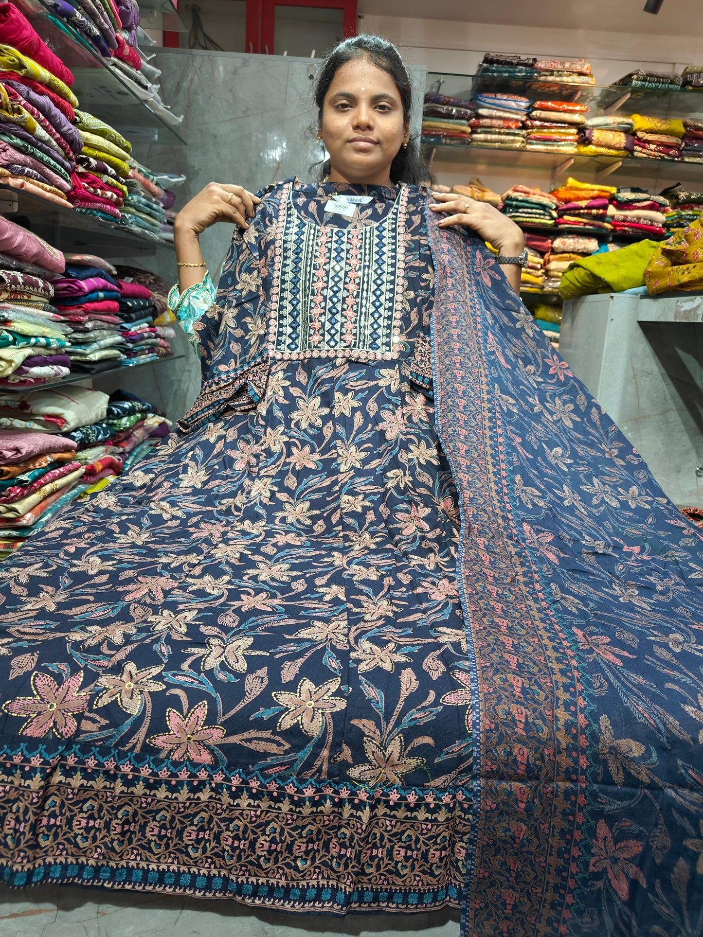 Rayon Cotton Anarkali Kurti with Dupatta | 4XL to 6XL PSTS95