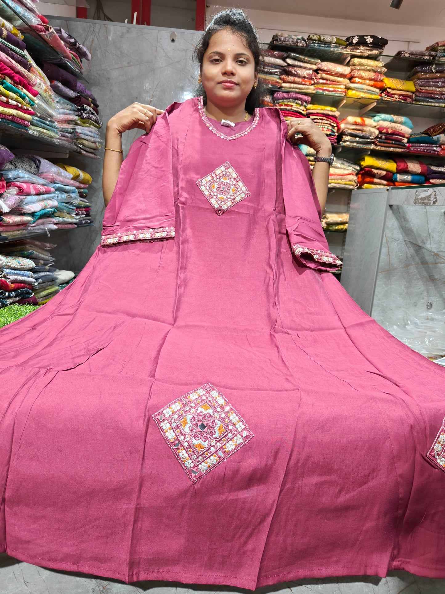Vatican Silk Long Party Wear Anarkali Kurti for Women | Elegant Ethnic Dress | PSUK38