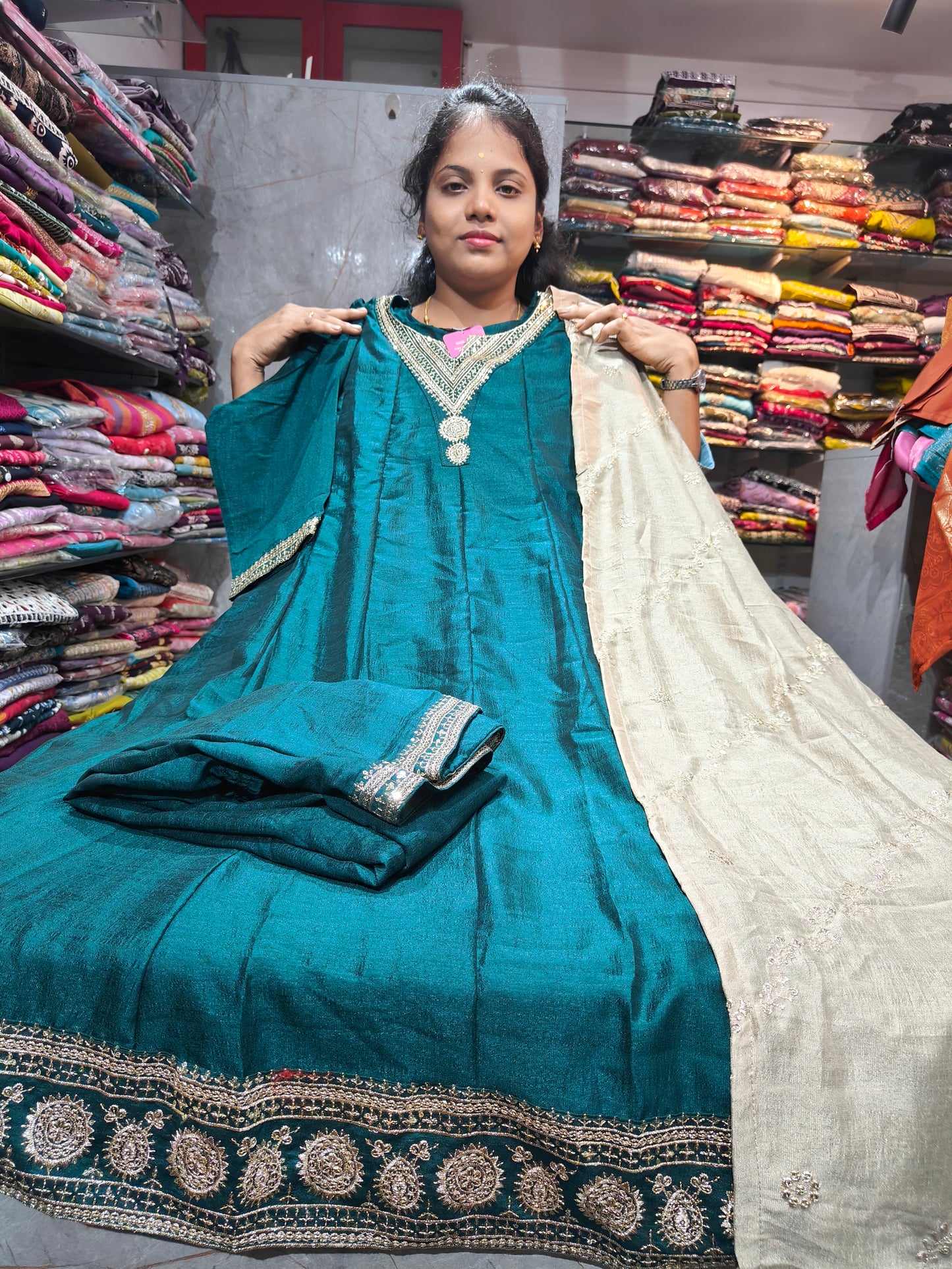 PSFS104 Grand Anarkali 3 Piece Salwar Set for Women | Plus Size 3XL to 5XL | Party Wear Collection | ₹999
