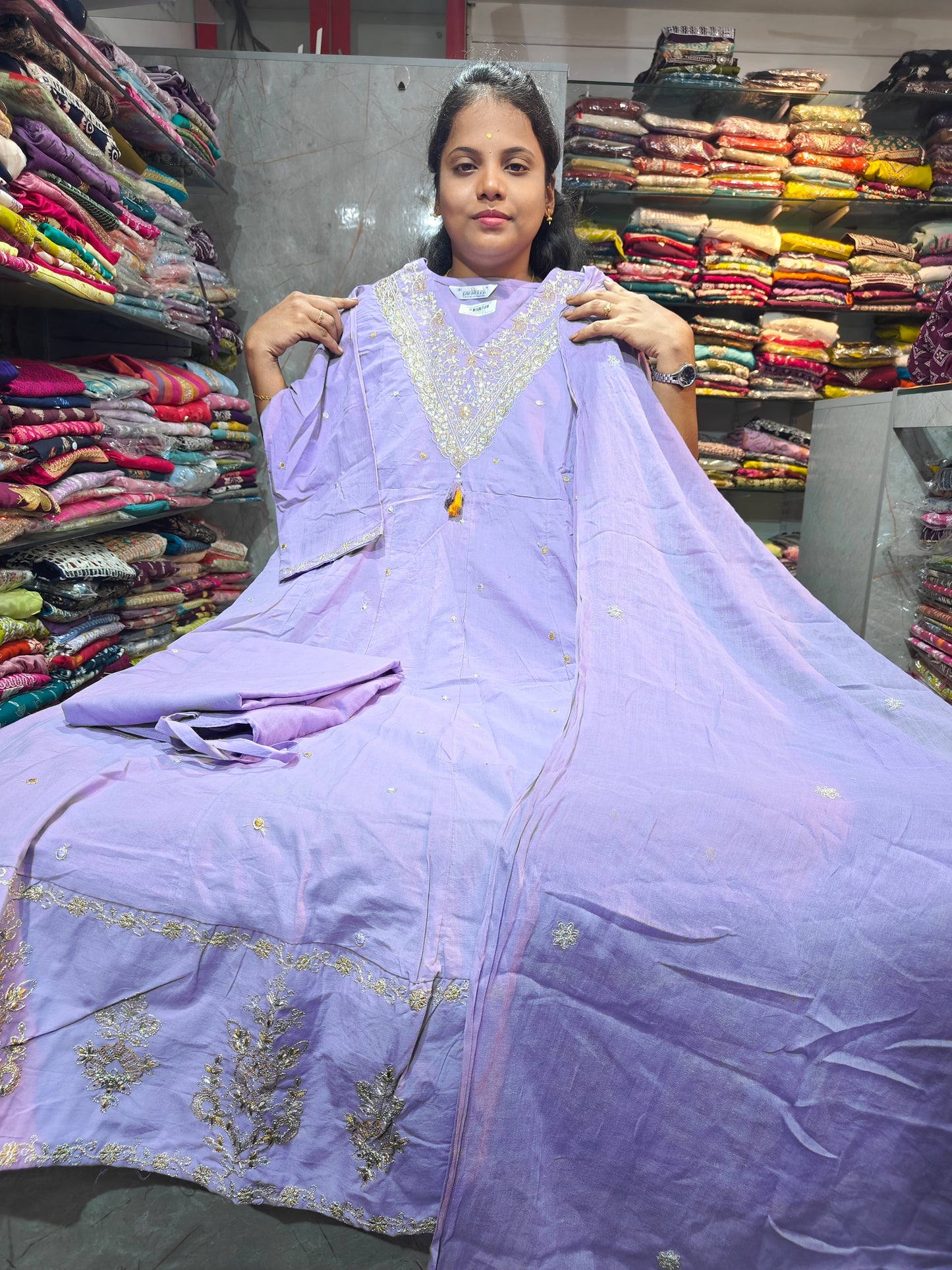 PSFS105 Cotton Anarkali Full Set for Women | Premium Flared Anarkali with Dupatta | Trendy Ethnic Wear | Just ₹950