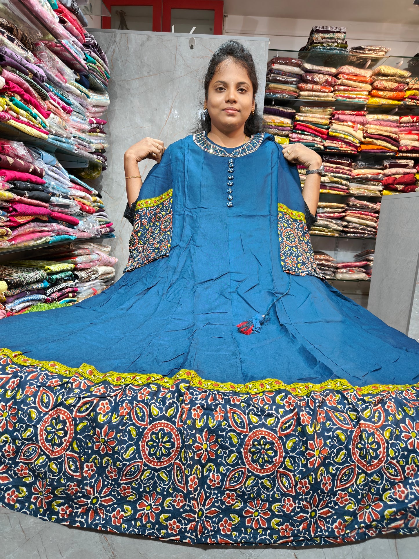 Plus Size Rayon Cotton Trending Anarkali Kurti PSUK122 | 3XL–6XL Stylish Flare Kurti | ₹650 Only