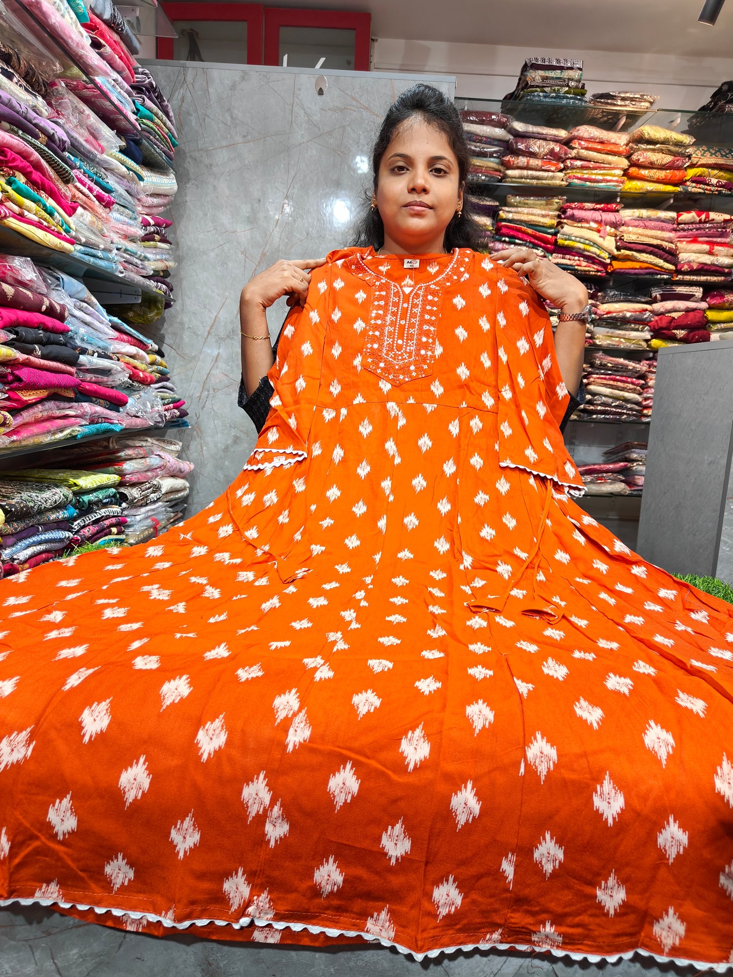 Rayon Cotton Anarkali Kurti 4XL to 6XL ₹499 | Plus Size Kurti PSUK124