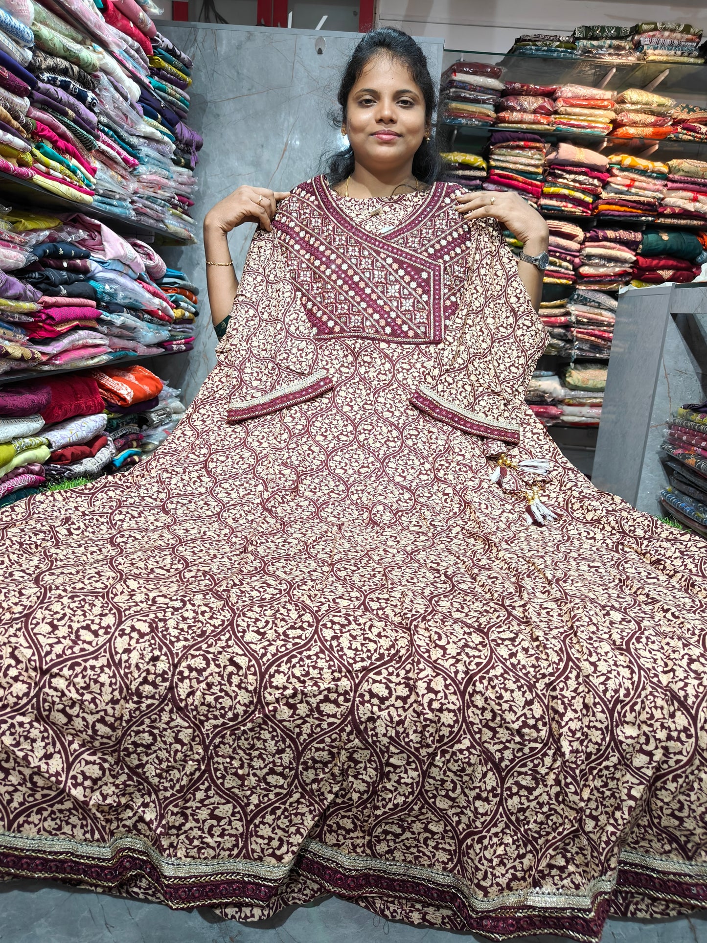 PSUK125 Trending Model Anarkali Kurti | Cotton Fabric | 4XL to 6XL | ₹699 Only
