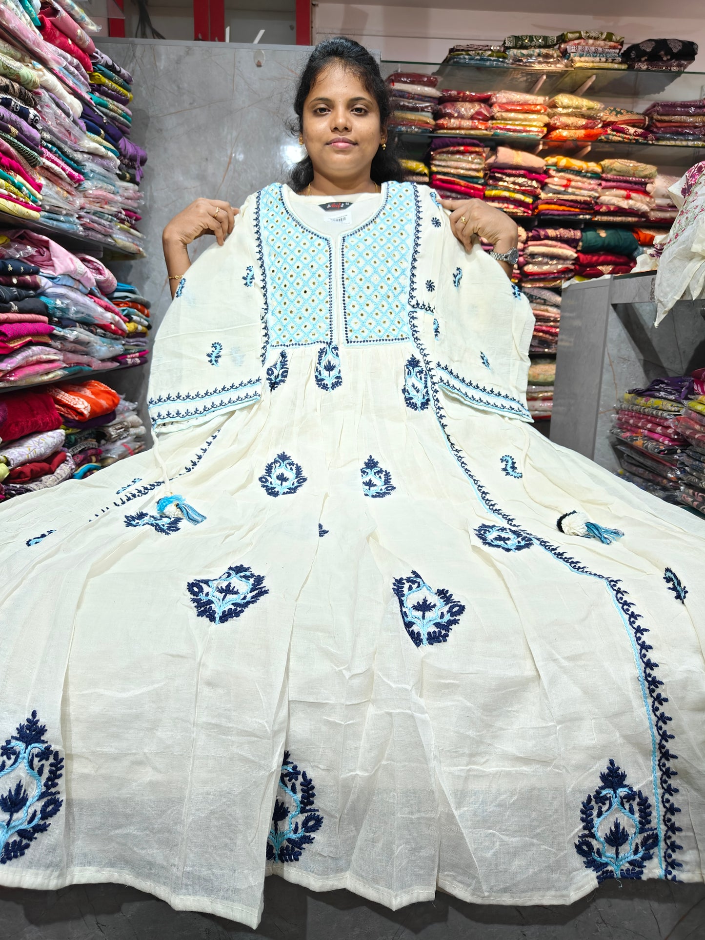 PSUK131 Trending Anarkali Kurti with Cut Work | Stylish Flared Kurti for Women | Latest Ethnic Collection | Just ₹750