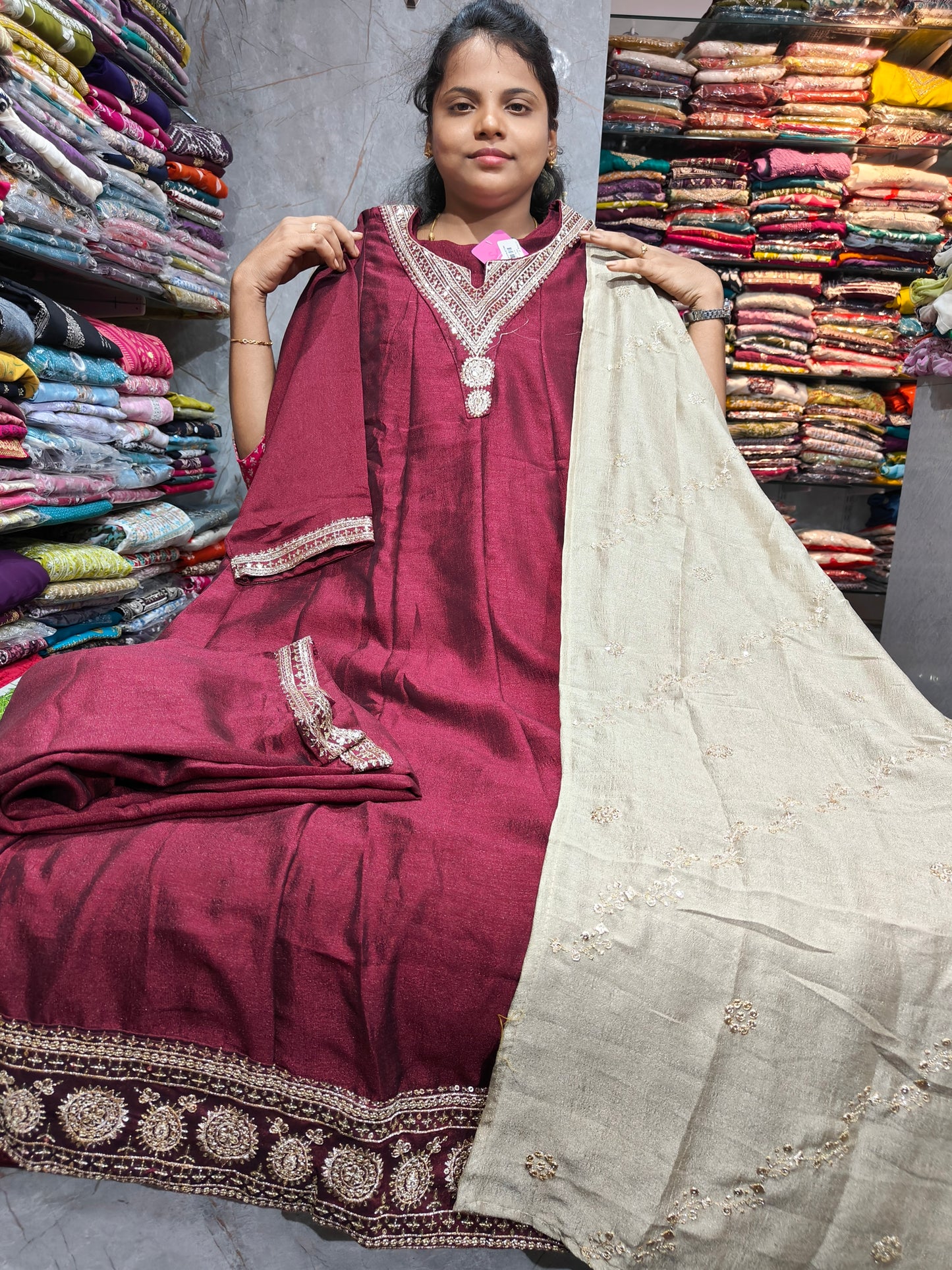 PSFS104 Grand Anarkali 3 Piece Salwar Set for Women | Plus Size 3XL to 5XL | Party Wear Collection | ₹999
