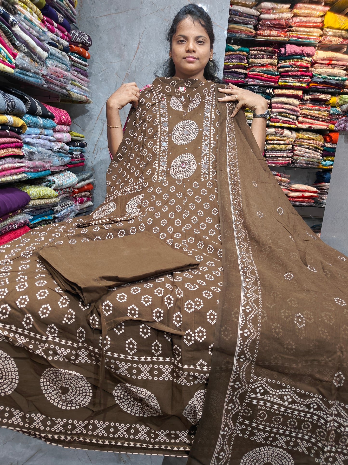 Long Cotton Anarkali Salwar Set for Women | Plus Size 3XL, 4XL, 5XL & 6XL | Full Set | PSCS130 | Keerthi Fashion Store