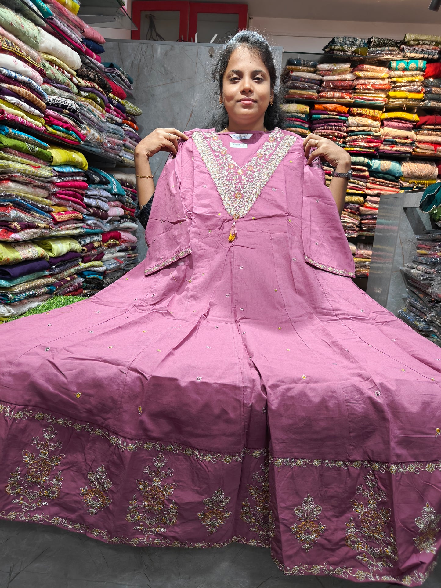 PSUK126 Trending Model Anarkali Kurti | Cotton Fabric | 3XL to 5XL | ₹599 Only