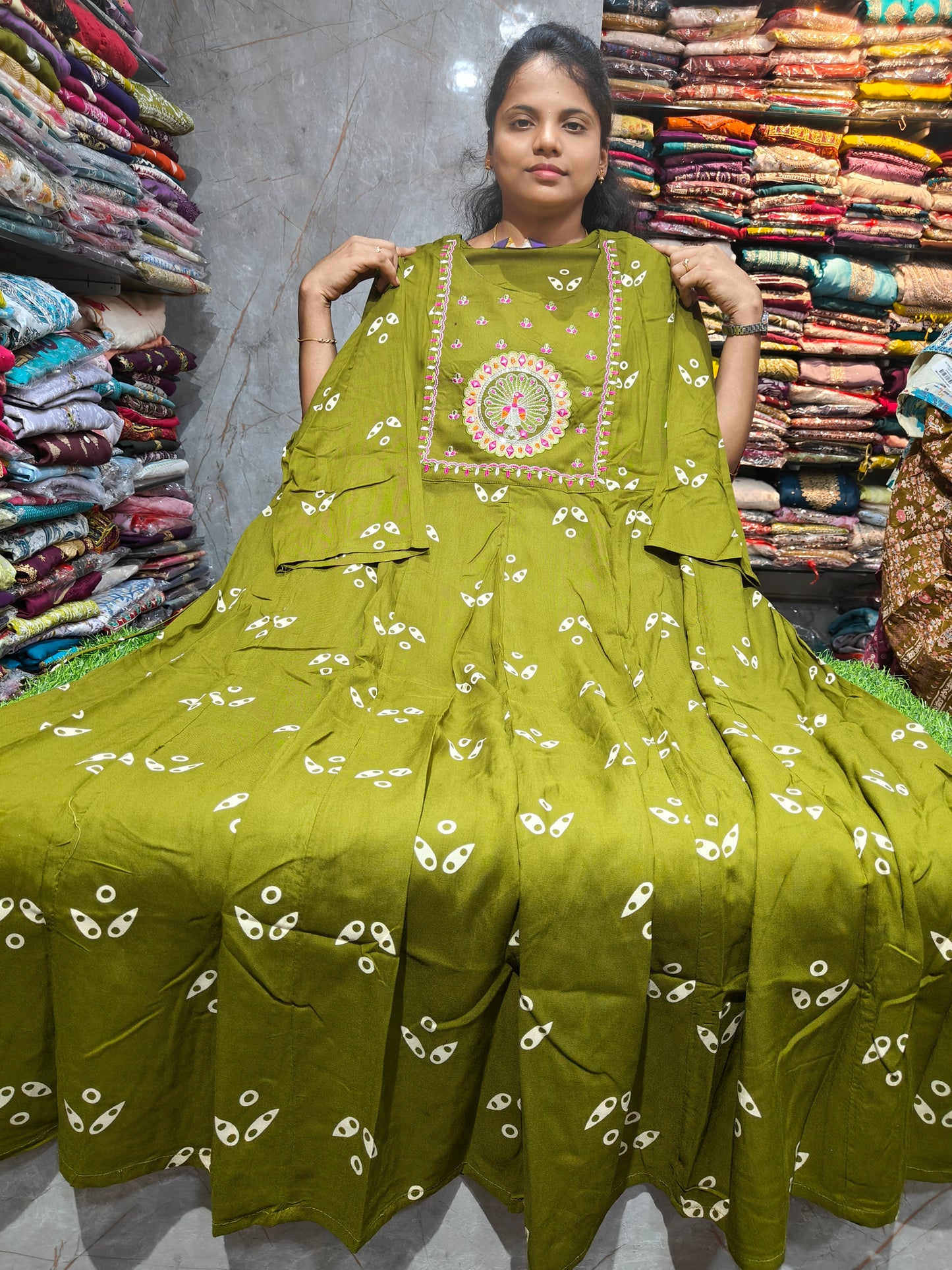 Rayon Cotton Anarkali Kurti 4XL to 6XL ₹499 | Plus Size Kurti PSUK135