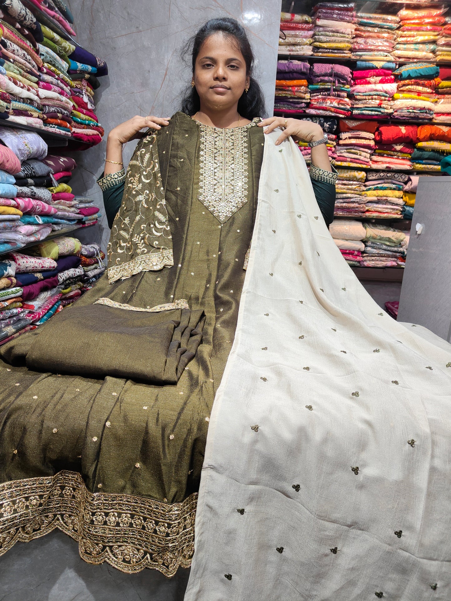 Grand Vichitra Silk Anarkali Full Set for Women 3XL to 5XL – PSFS117 at ₹1099