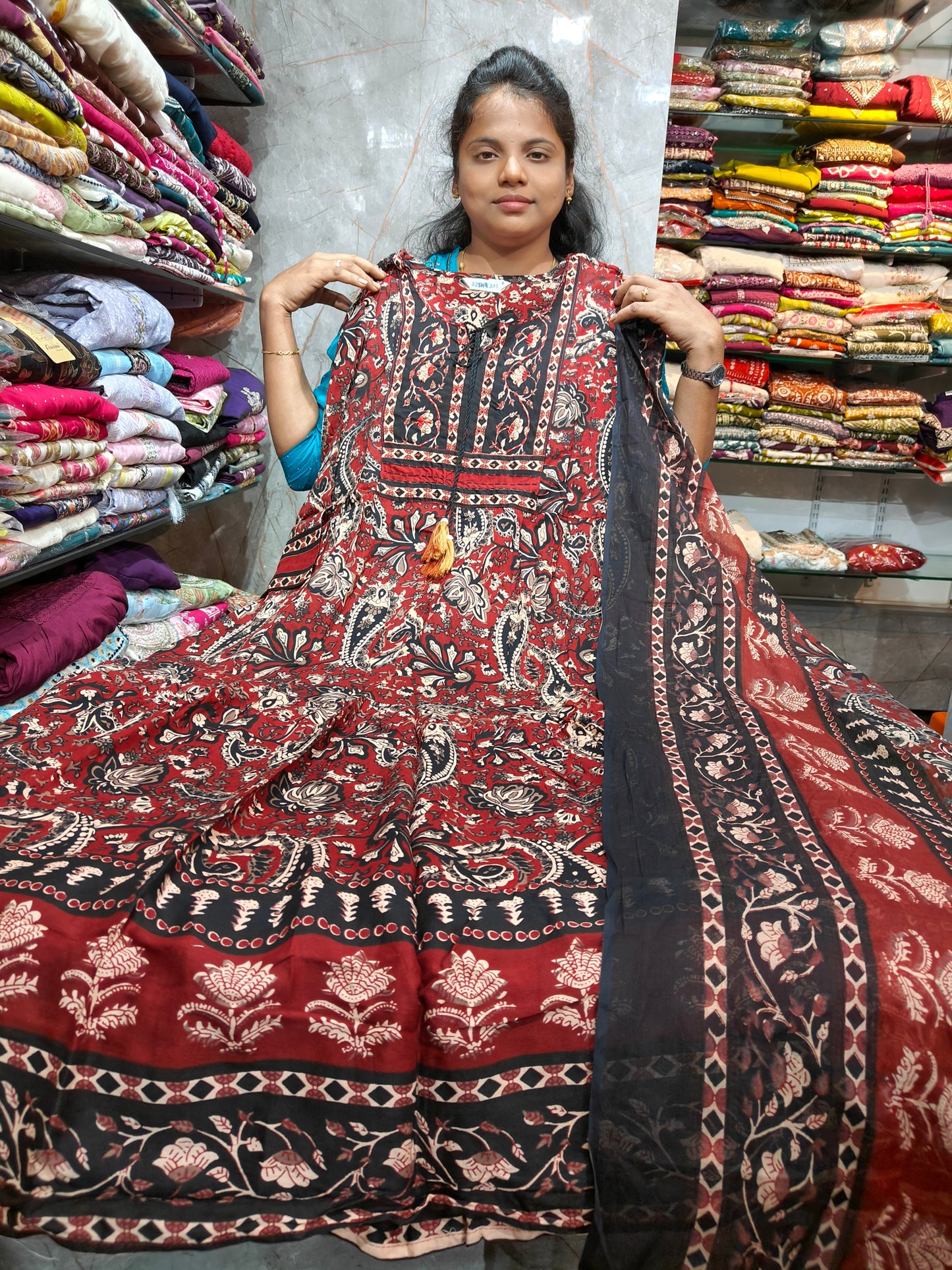 Rayon Cotton Anarkali Kurti with Dupatta | Plus Size 2XL to 4XL | Just ₹699 PSTS40