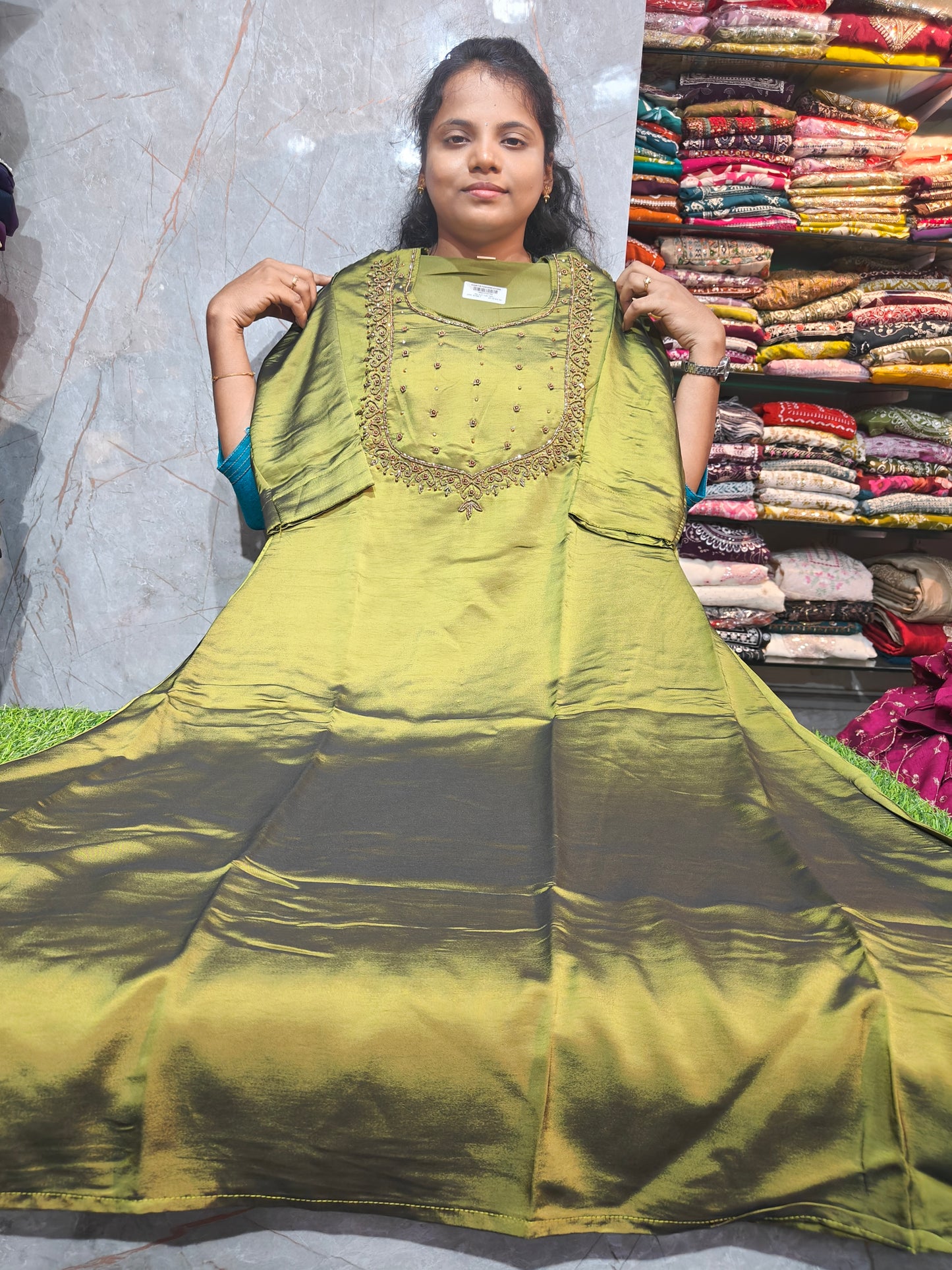 Handwork tafata silk with Lining | Elegant Party Wear Kurti | Just ₹799