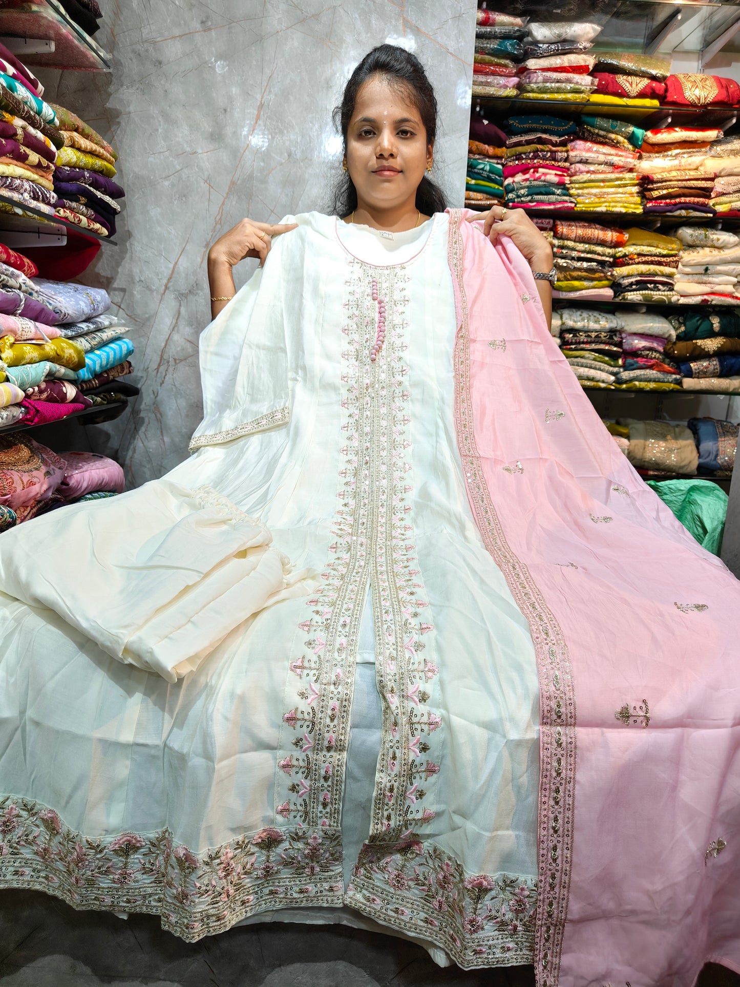 Grand Vichitra Silk Anarkali Full Set for Women 3XL to 5XL – PSFS143 at ₹1099