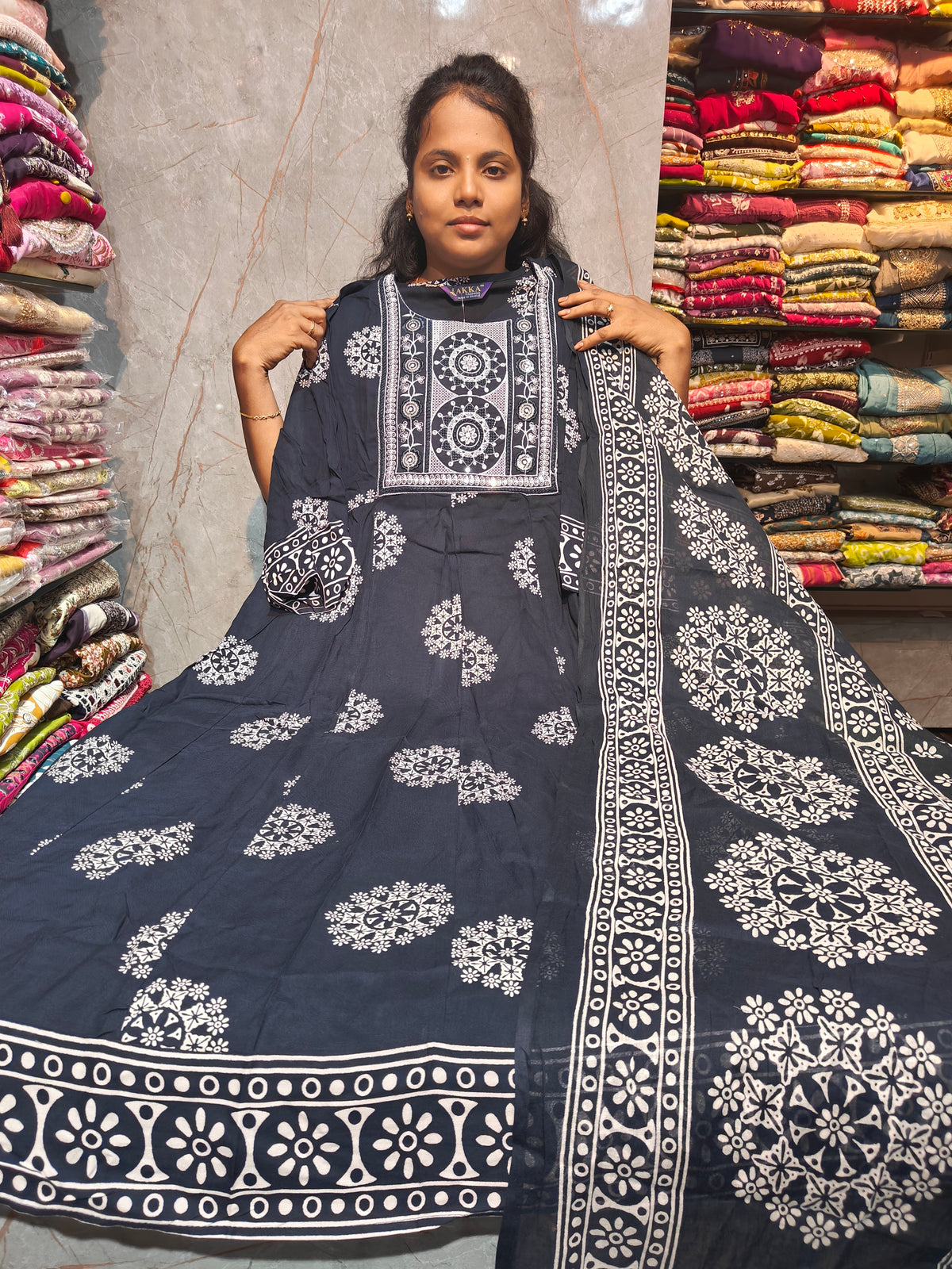 Rayon Cotton Anarkali Kurti with Dupatta | 4XL to 6XL PSTS110