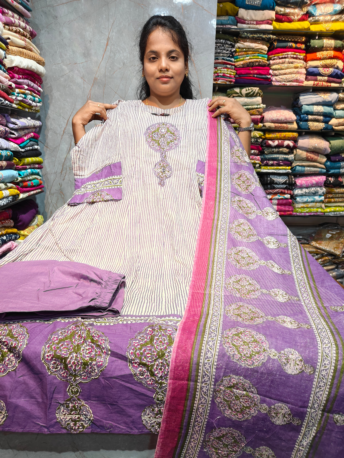 PSCS160 Plus Size Cotton Anarkali Set 3XL to 6XL | Trending Model | ₹999