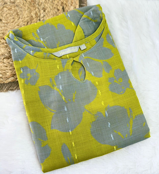 Premium Soft Linen Bubble Kurtis – SLBK599 – Sizes S to XXL – 3/4th Sleeves – ₹599 (MRP ₹1299)