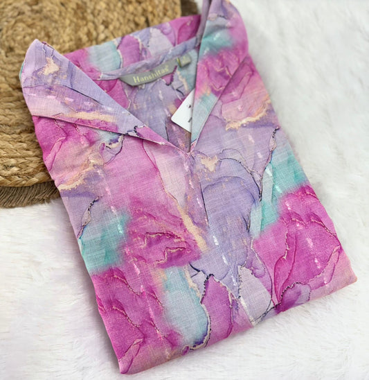 Premium Soft Linen Bubble Kurtis  SLBK599- Sizes S to XXL – 3/4th Sleeves – ₹599 (MRP ₹1299)