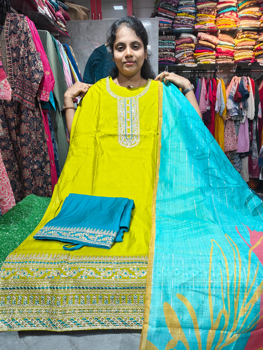Silk Partywear Salwar Set – SS989 | Plus Size 3XL to 5XL | ₹989
