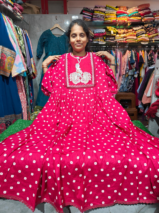 Trendy Peacock Work Umbrella Kurtis | 4XL to 7XL – ₹550 | MUK550