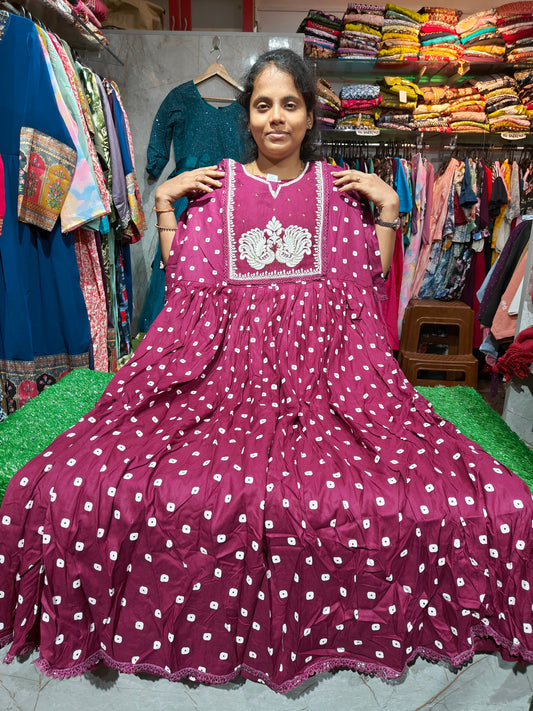 Trendy Peacock Work Umbrella Kurtis | 4XL to 7XL – ₹550 | MUK550