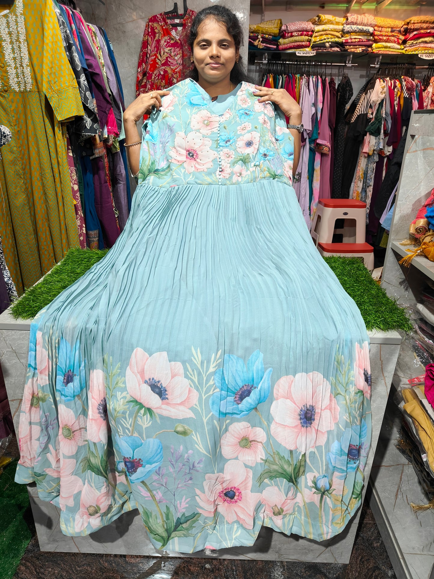 LFGE825 Women’s Floral Print Frock – Stylish Casual & Partywear Dress – L to XXL – ₹825