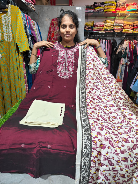 Premium Silk Partywear Set for Women – Elegant Festive Outfit – M to XXL – ₹749 – ESS749