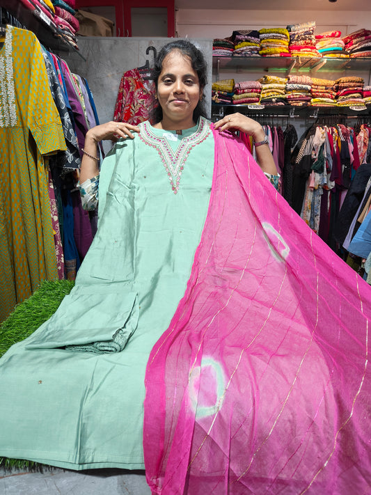 Women’s Silk Partywear Set – Stylish Festive Outfit – M to XXL – ₹669 – SS3P669