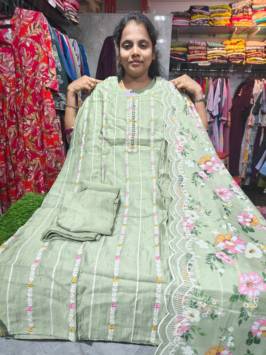 Vatican Partywear Salwar Set with Shawl – Plus Size 3XL to 5XL – GSS1200 – ₹1200