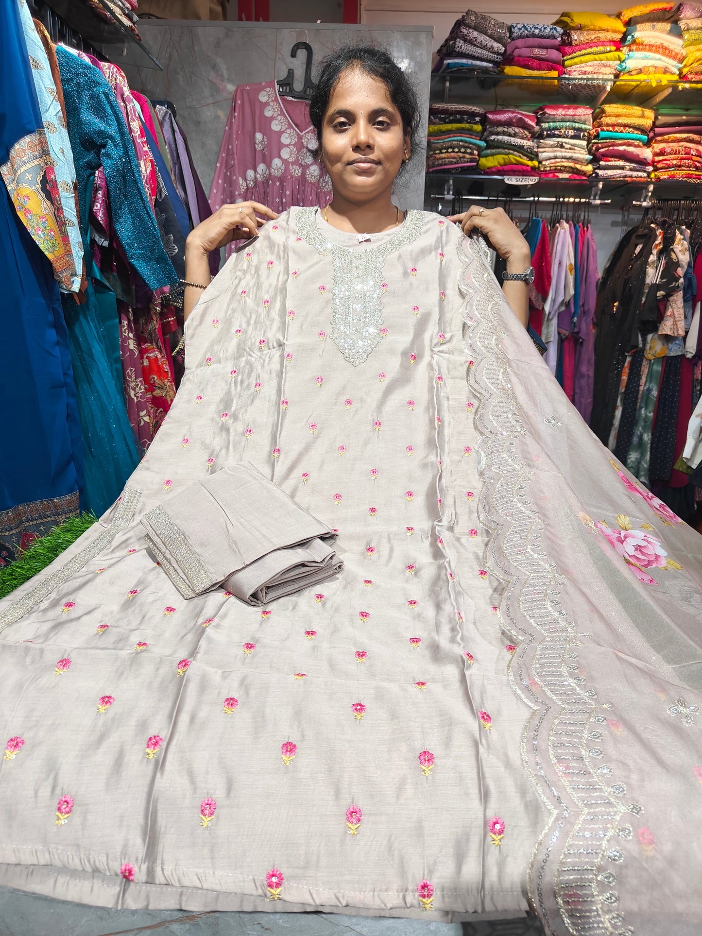 Roman Silk Fancy Plus Size Salwar Set | 3XL to 5XL | NIT1199A