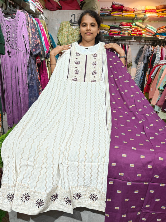 Anarkali Kurti with Shawl – Plus Size 3XL to 6XL – AFTS599 – ₹599 Only
