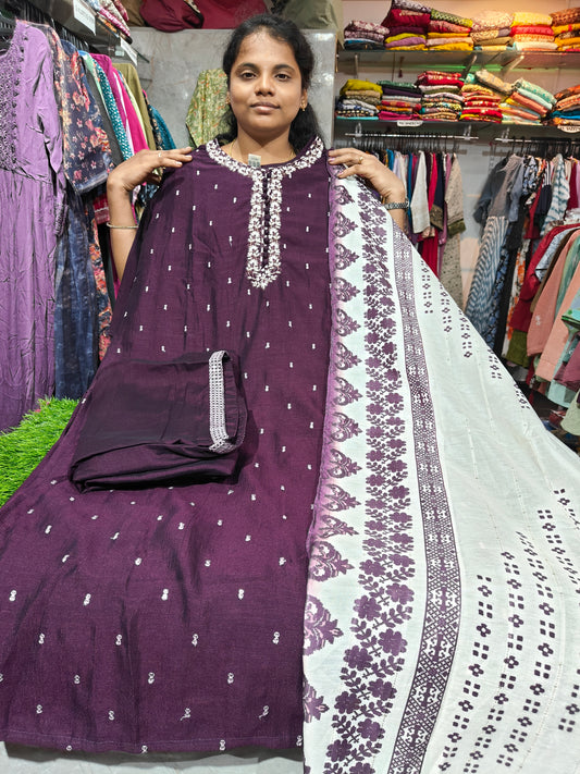 Plus Size Silk Fabric Salwar Set – 4XL to 6XL – ₹799 – BSSR799