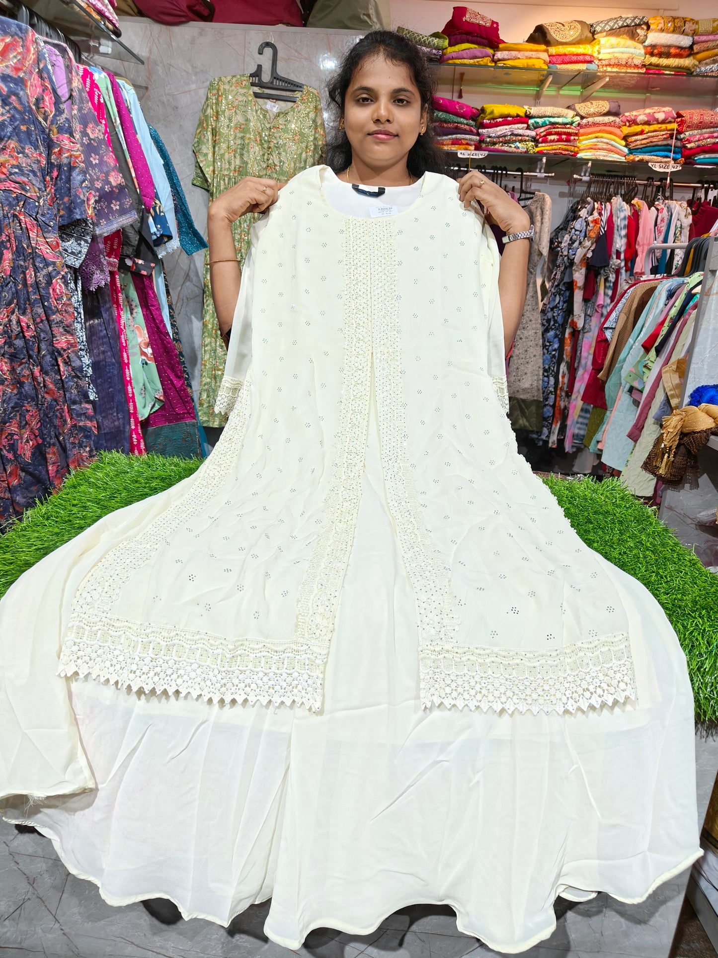 Fancy Anarkali Kurti – Georgette Fabric | L, XXL, 3XL | Elegant Women’s Wear | ₹699 | AKFL699