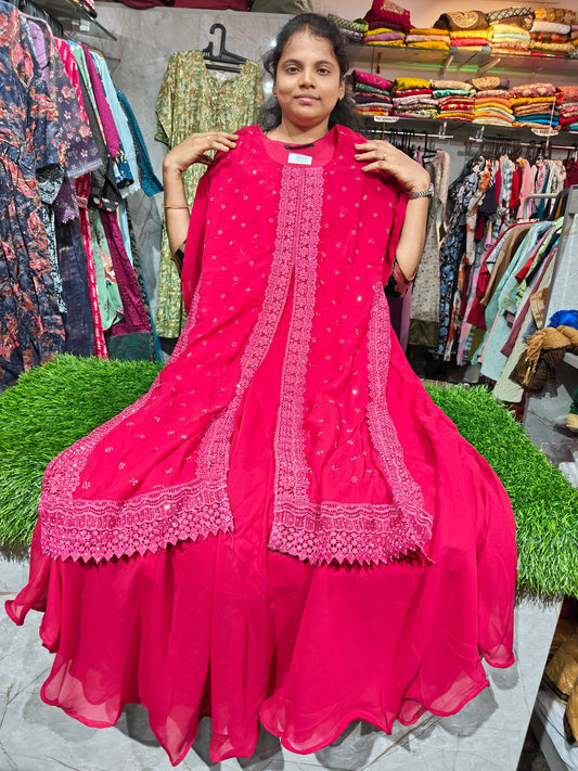 Fancy Anarkali Kurti – Georgette Fabric | L, XXL, 3XL | Elegant Women’s Wear | ₹699 | AKFL699