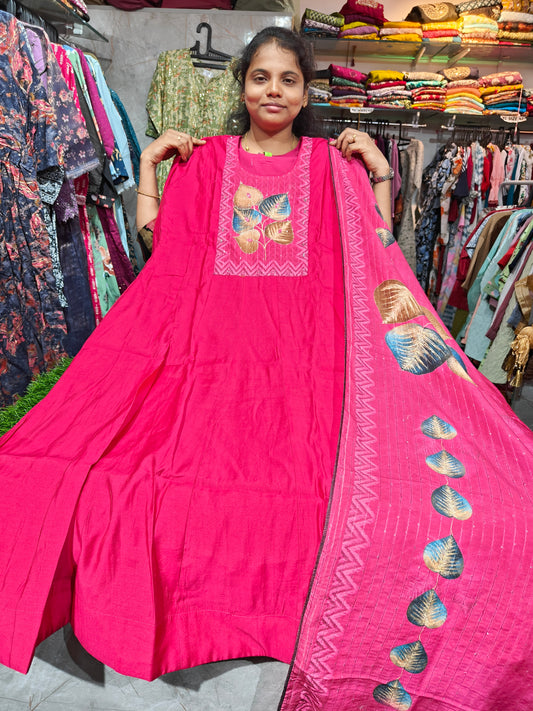 Silk Top with Shawl Set – XL & XXL | Premium Ethnic Wear for Women | ₹699 | STSP699