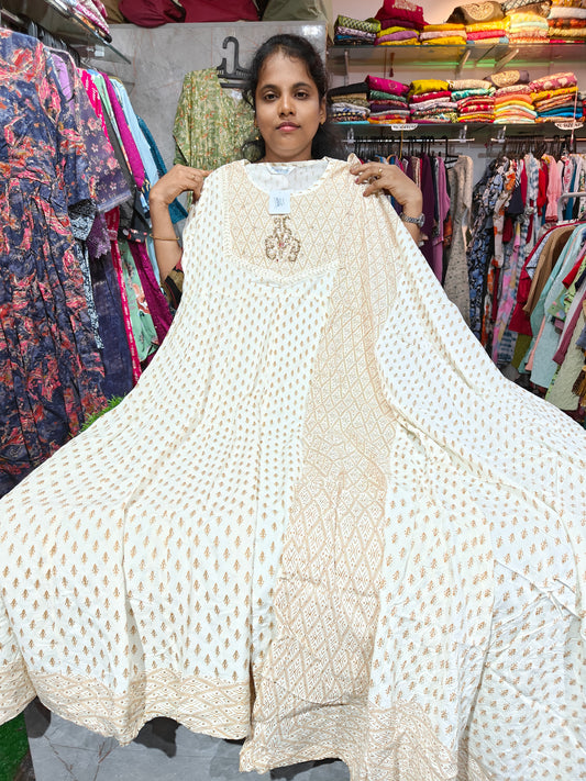 Branded Top with Shawl – Cotton Rayon | XL & XXL | Elegant Women’s Wear | ₹599 | WTS599