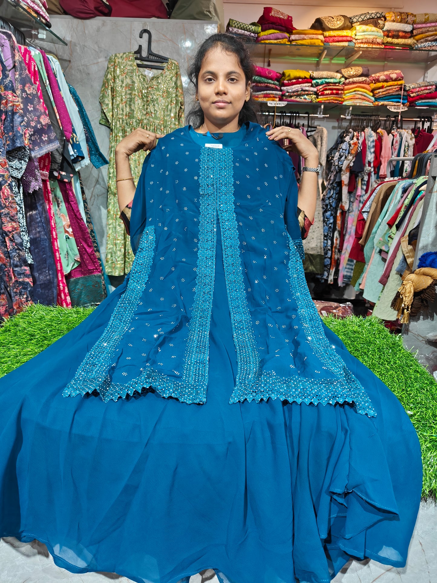 Fancy Anarkali Kurti – Georgette Fabric | L, XXL, 3XL | Elegant Women’s Wear | ₹699 | AKFL699