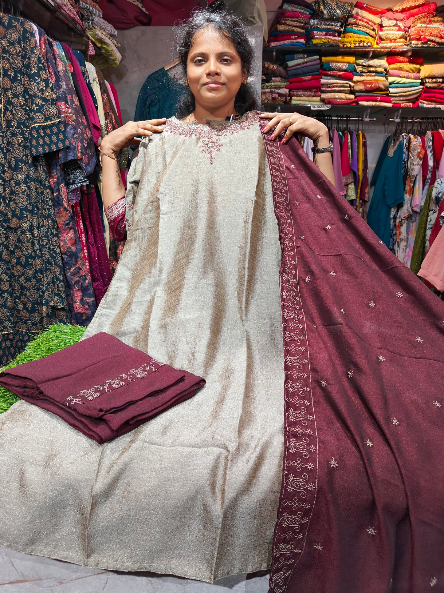 Silk Partywear Salwar Set – SSM849 | Elegant Ethnic Wear for Women | Sizes M to XXL | Price ₹849