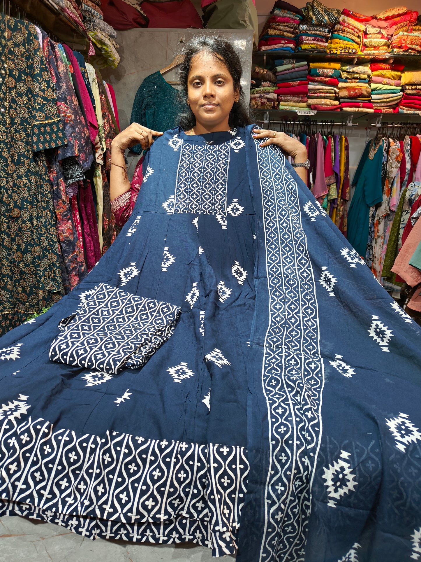 Rayon Cotton Umbrella Salwar Set – PCSS840 | Full Set Partywear for Women | Sizes M to XXL | Price ₹840