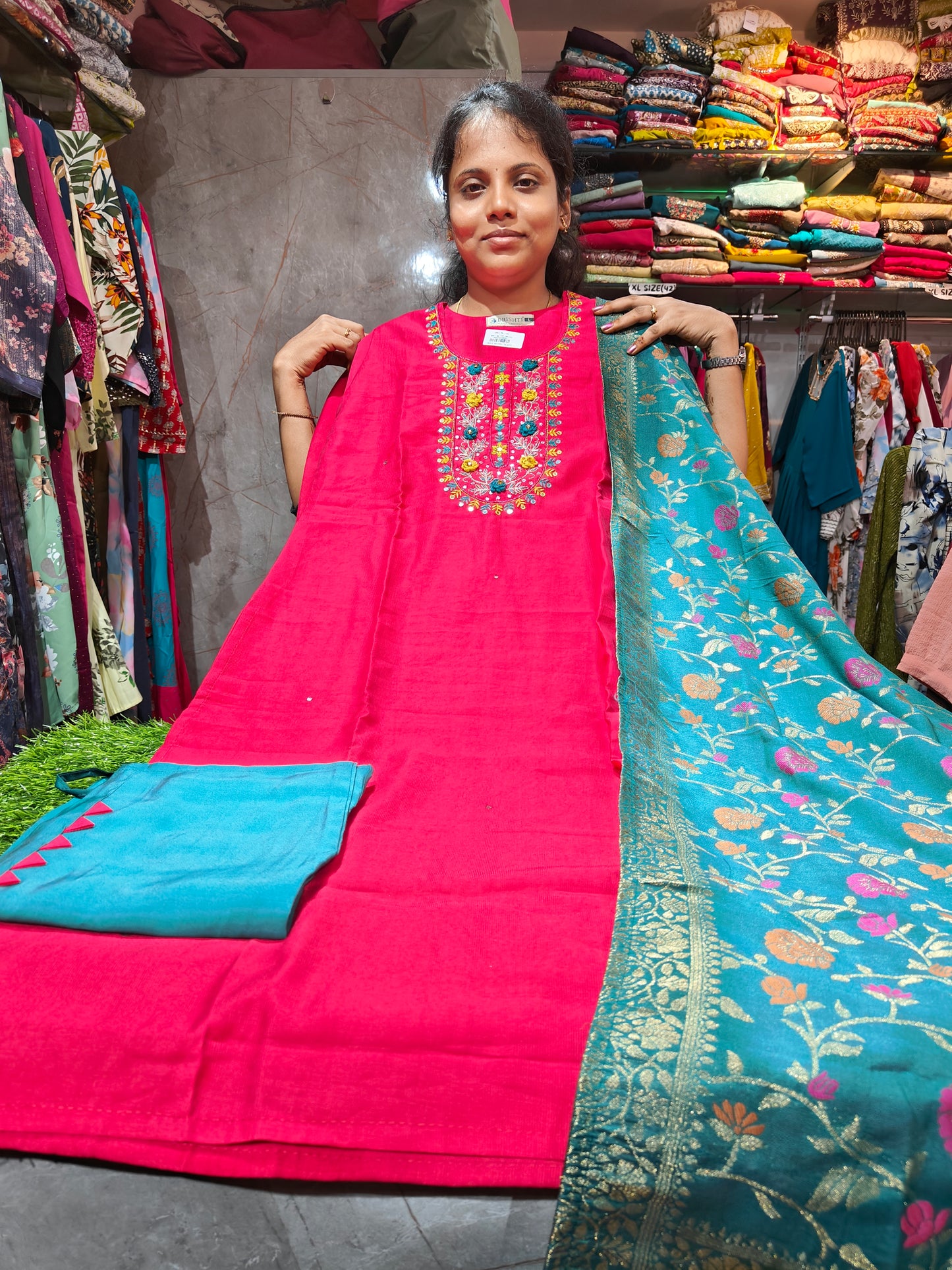 Silk Partywear Salwar Set for Women | Elegant Designer Suit | Sizes M to XXL – ₹1149