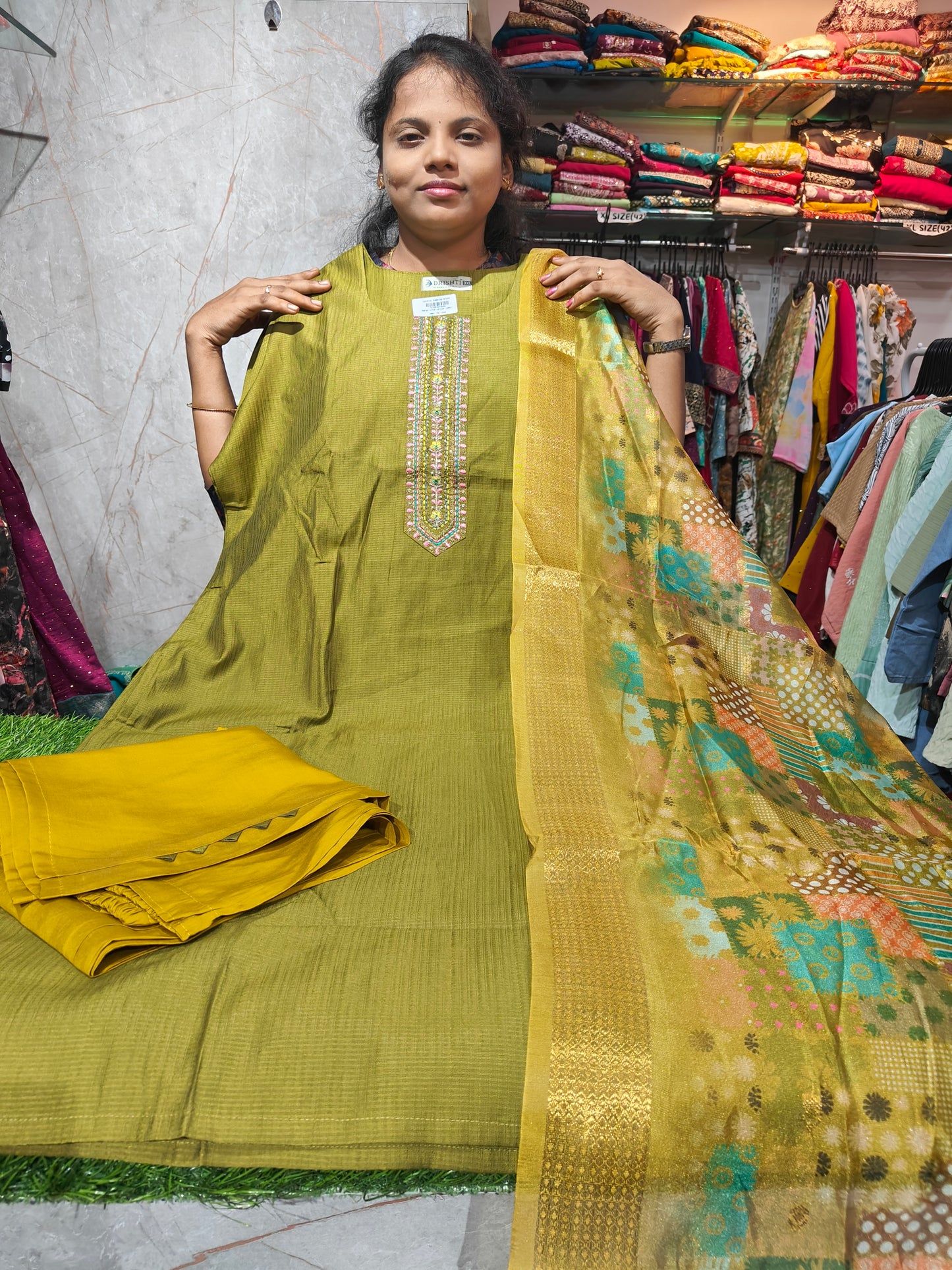 Vatican Salwar Set with Heavy Handwork & Lining – Partywear – PSFS2 – Plus Size 3XL to 5XL