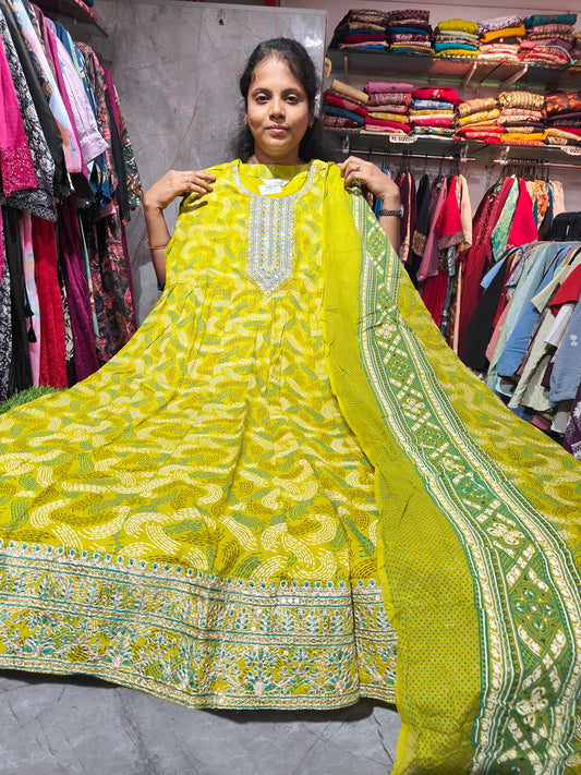 Anarkali Top with Shawl – Cotton Rayon | XL & XXL | Elegant Women’s Wear | ₹649 | RSTS21