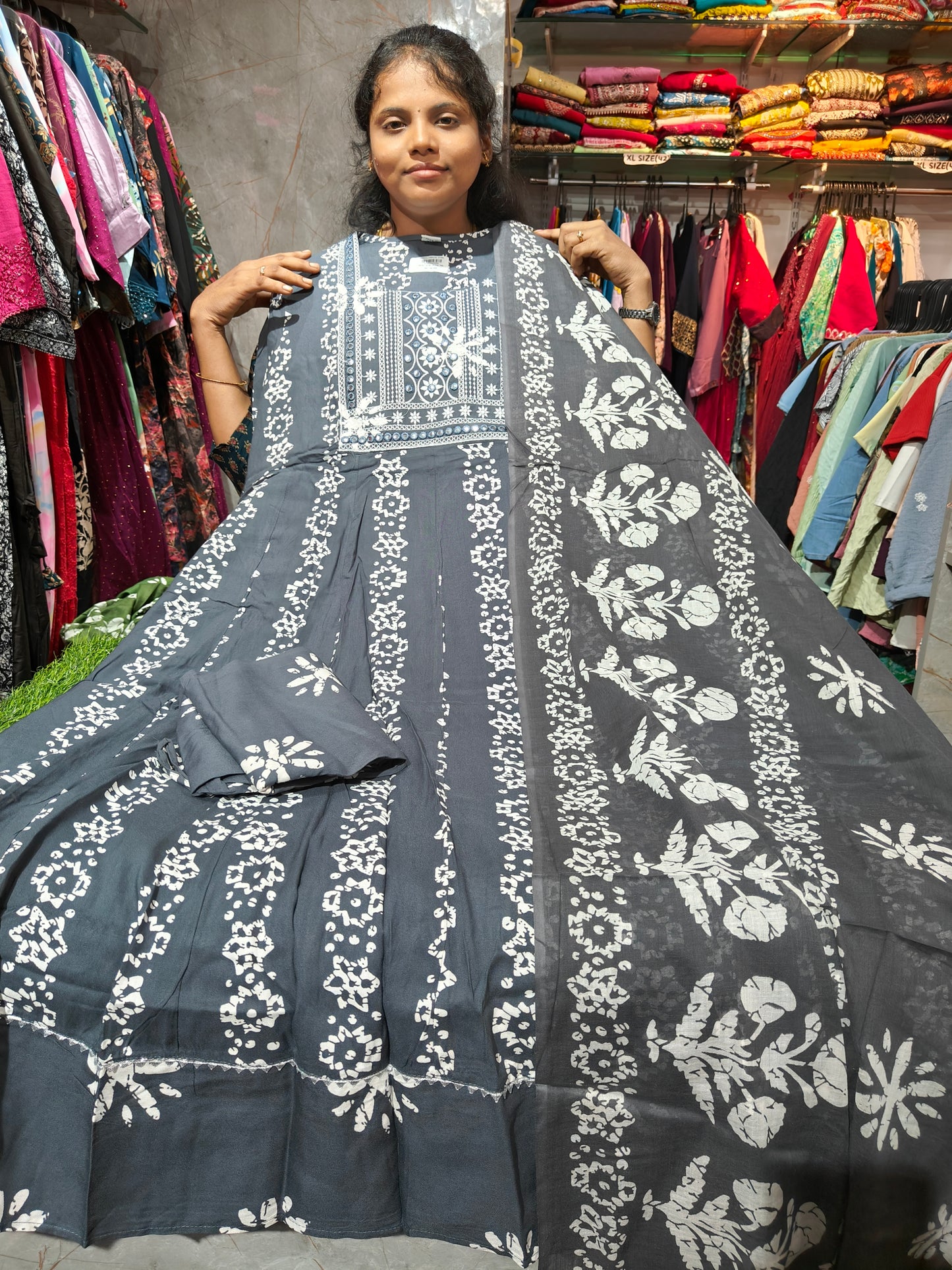 Anarkali Cotton Rayon Full Sets – XL & XXL | Elegant Women’s Ethnic Wear | ₹799 | RSCS1