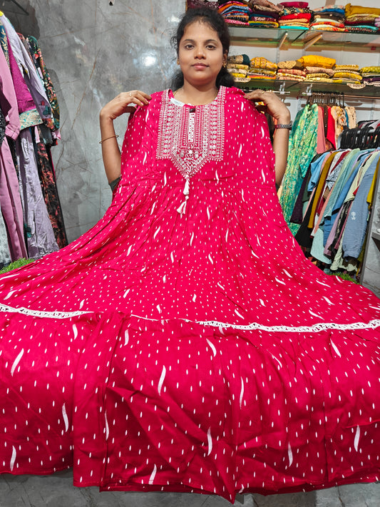 Trending Party Wear Anarkali Kurti – Plus Size 4XL to 6XL – PSUK8 – ₹549