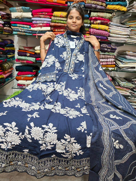 Rayon Cotton Anarkali Kurti with Dupatta | 4XL to 6XL PSTS68