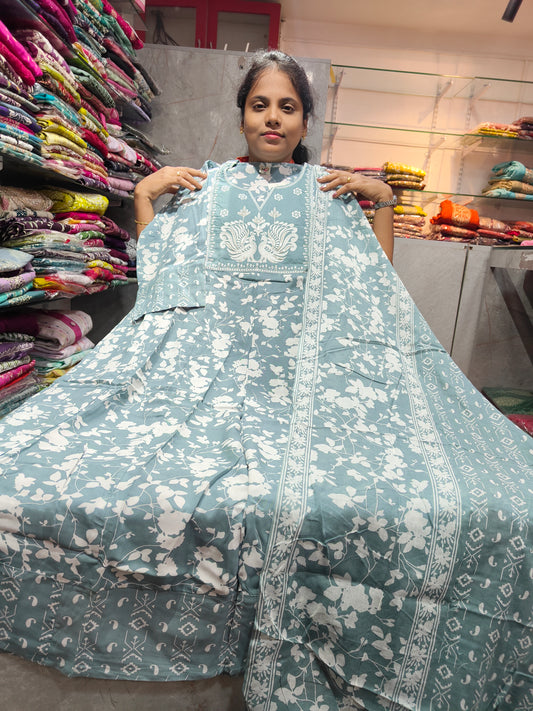 Rayon Cotton Anarkali Kurti with Dupatta | 4XL to 6XL PSTS21
