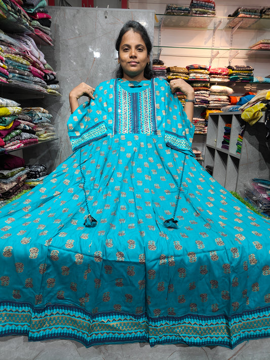 Plus Size Rayon Cotton Anarkali Kurti 3XL to 6XL | PSUK63 | Just ₹599 ✨